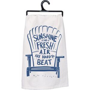 Sunshine and Fresh Air Are Hard to Beat Kitchen Dish Towel Cotton